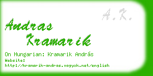 andras kramarik business card